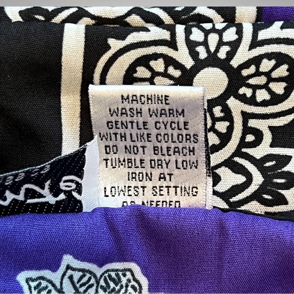 Sante Classics Kaftan One Size Maxi Cover Up Pullover Purple Black Housedress - Picture 9 of 10